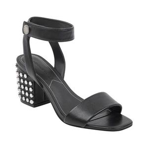 Kendall & Kylie Black Studded Block Heel Sandals